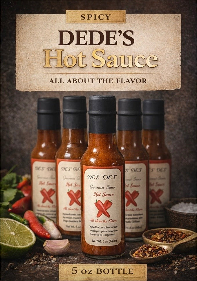 De De's Gourmet Hot Sauce Original Flavor
